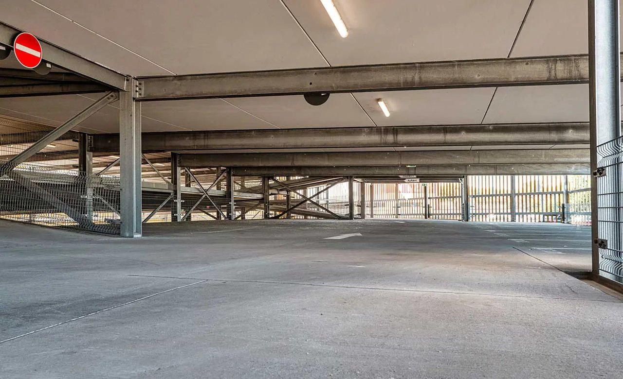 Parkhaus Zollhafen Mainz Innenansicht