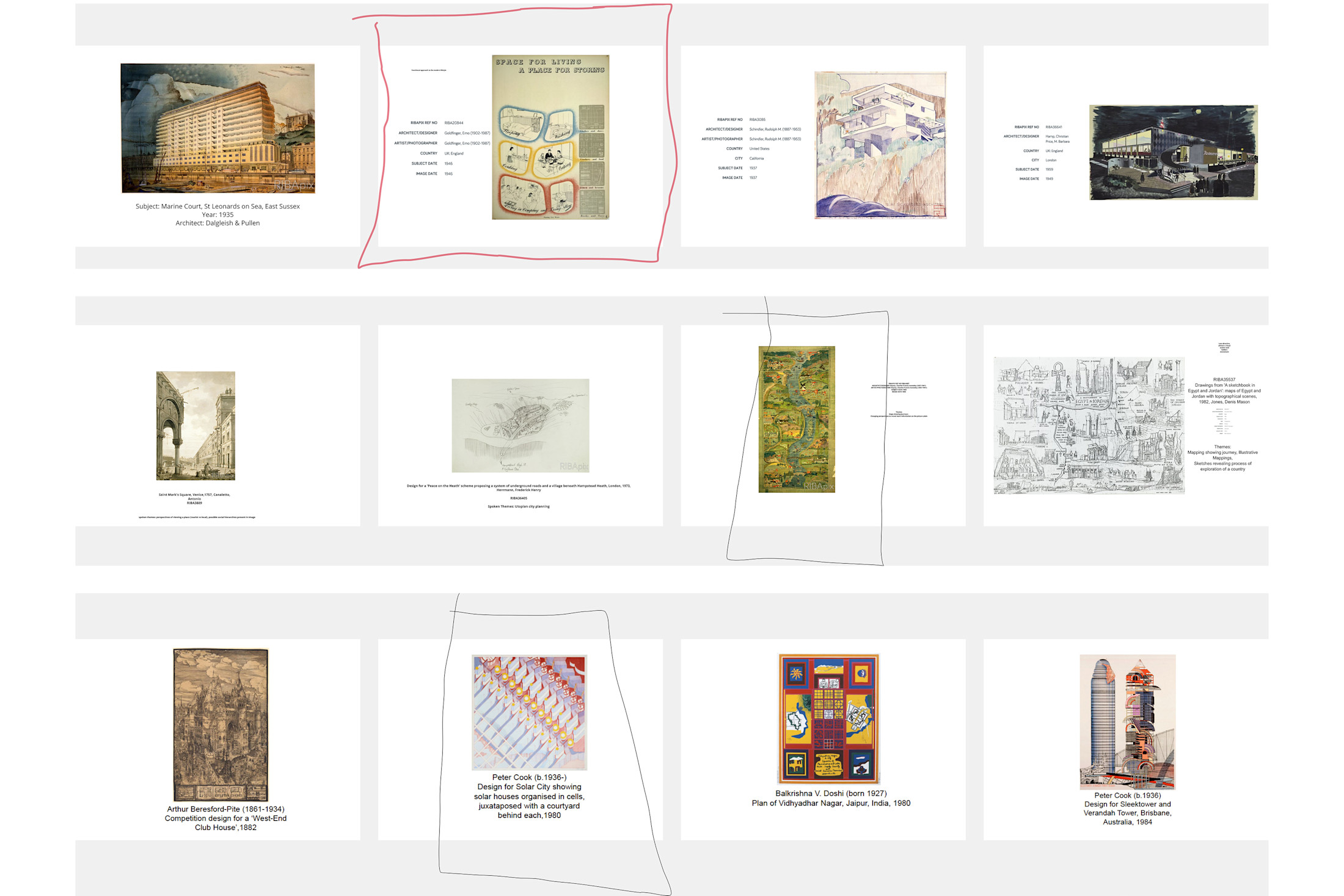 Photo Archiving Drawings Visionary Drawings: Through the Archive
