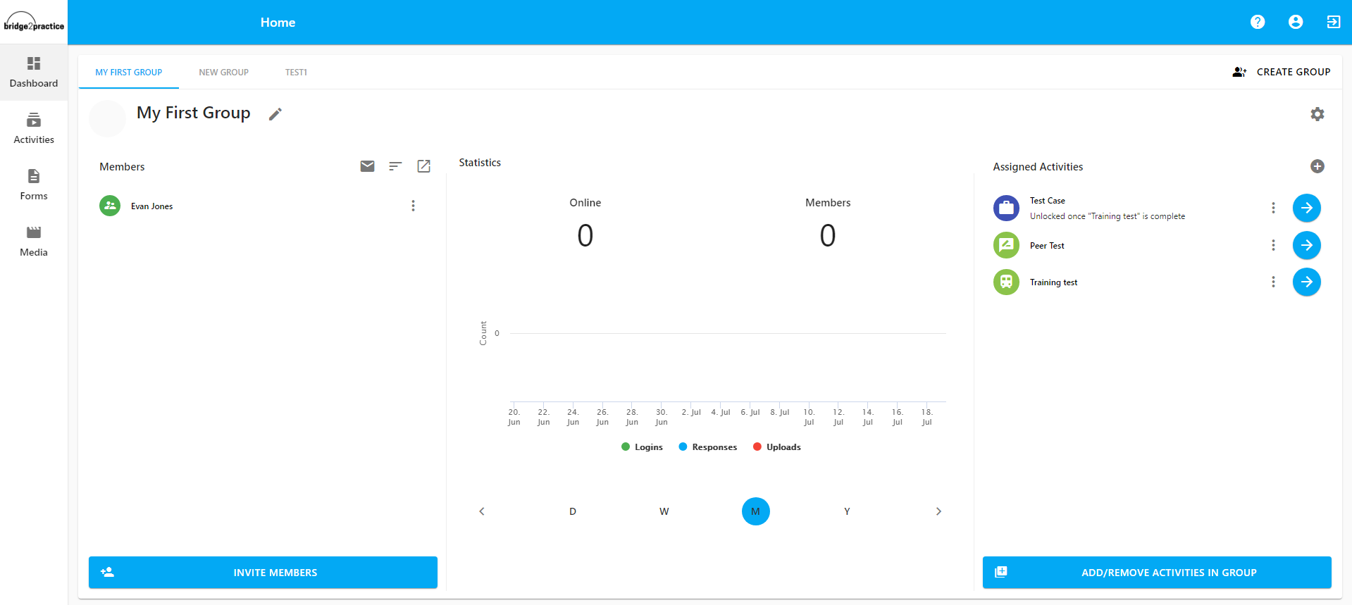 1. Instructor dashboard