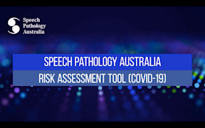 Speech Pathology Australia Risk Assessment Tool