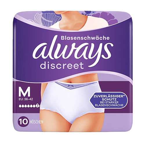 Always Discreet Inkontinenz Höschen Plus Größe M