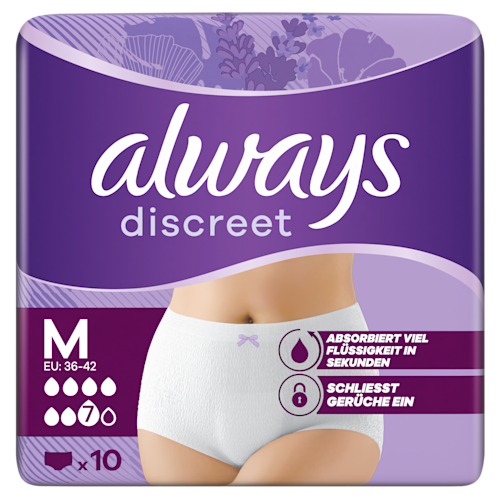 Always Discreet Inkontinenz Höschen Plus Größe M