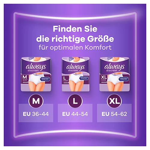 Always Discreet Inkontinenz Höschen Größe M | Always Discreet
