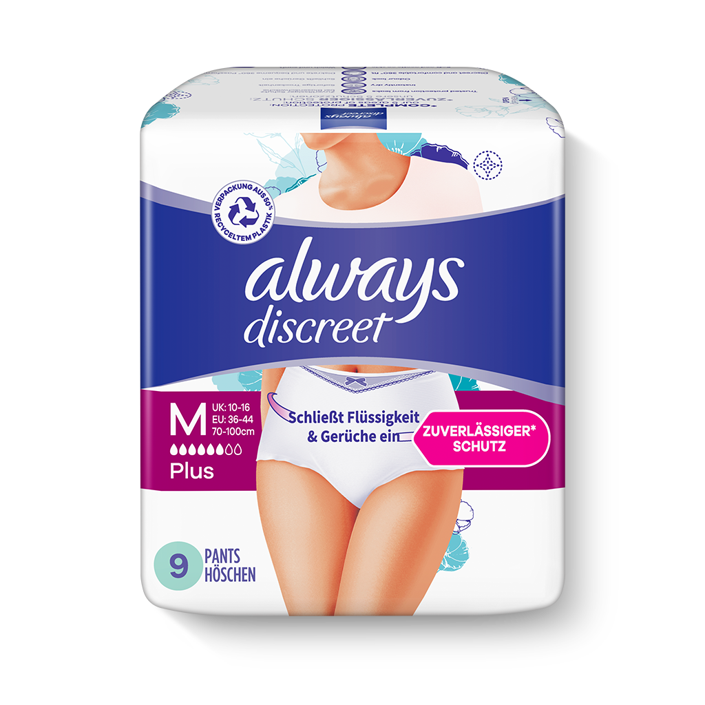 Always Discreet Inkontinenz Höschen Plus Größe M 9stück
