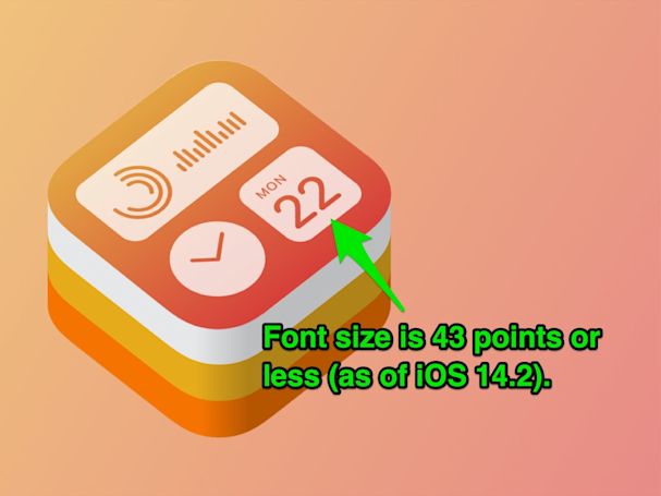 WidgetKitではテキスト表示用フォントサイズに制約あり(iOS14.2現在) - iOSアプリ開発