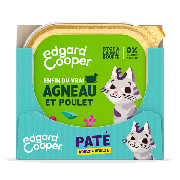Alimentation du chat > Pâtées ou filets naturels Chat Chaton > Pâtée pour  chat Agneau Poulet 16 x 85 g Edgard et Cooper : Albert le chien