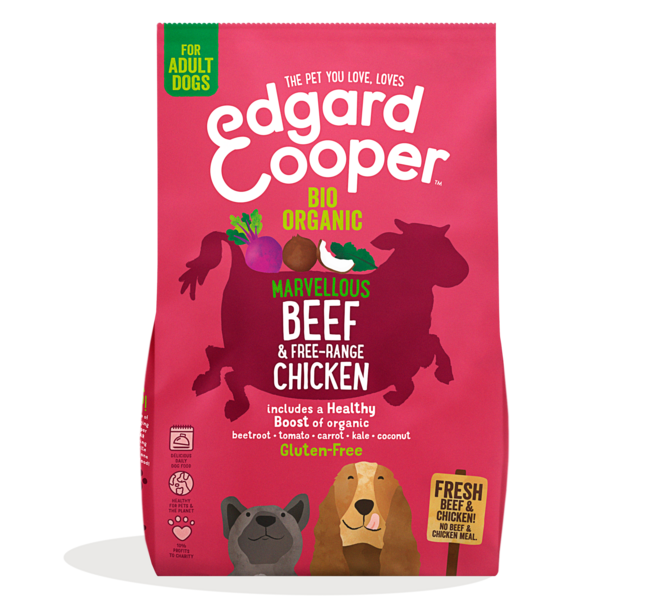 Dog Adult Kibble Organic Beef Chicken EN