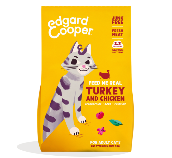 Turkey and Chicken Grain Free Kibble for Cats Edgard Cooper