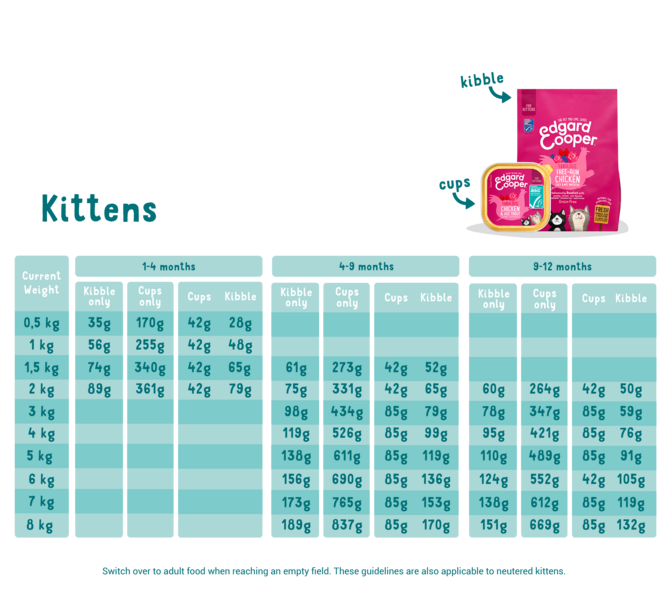 Feeding guidelines - Cat - Kitten - EN