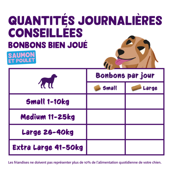 Feeding guidelines - DOG_JR-AD-SR_BITE_SALMON12-CHICKEN33 - FR