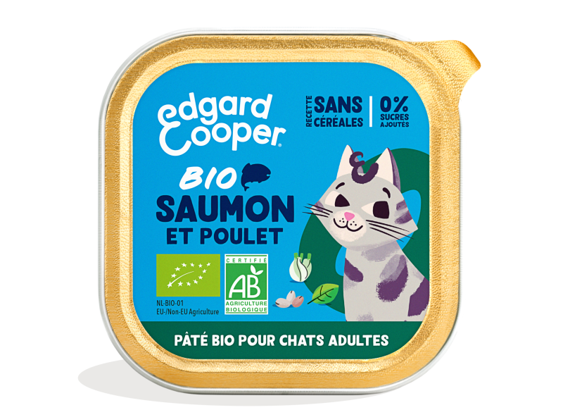 Pack - Cat Adult Pate Organic Salmon Chicken FR
