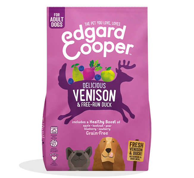 Venison & Duck Grain-Free Dog Kibble | Edgard & Cooper