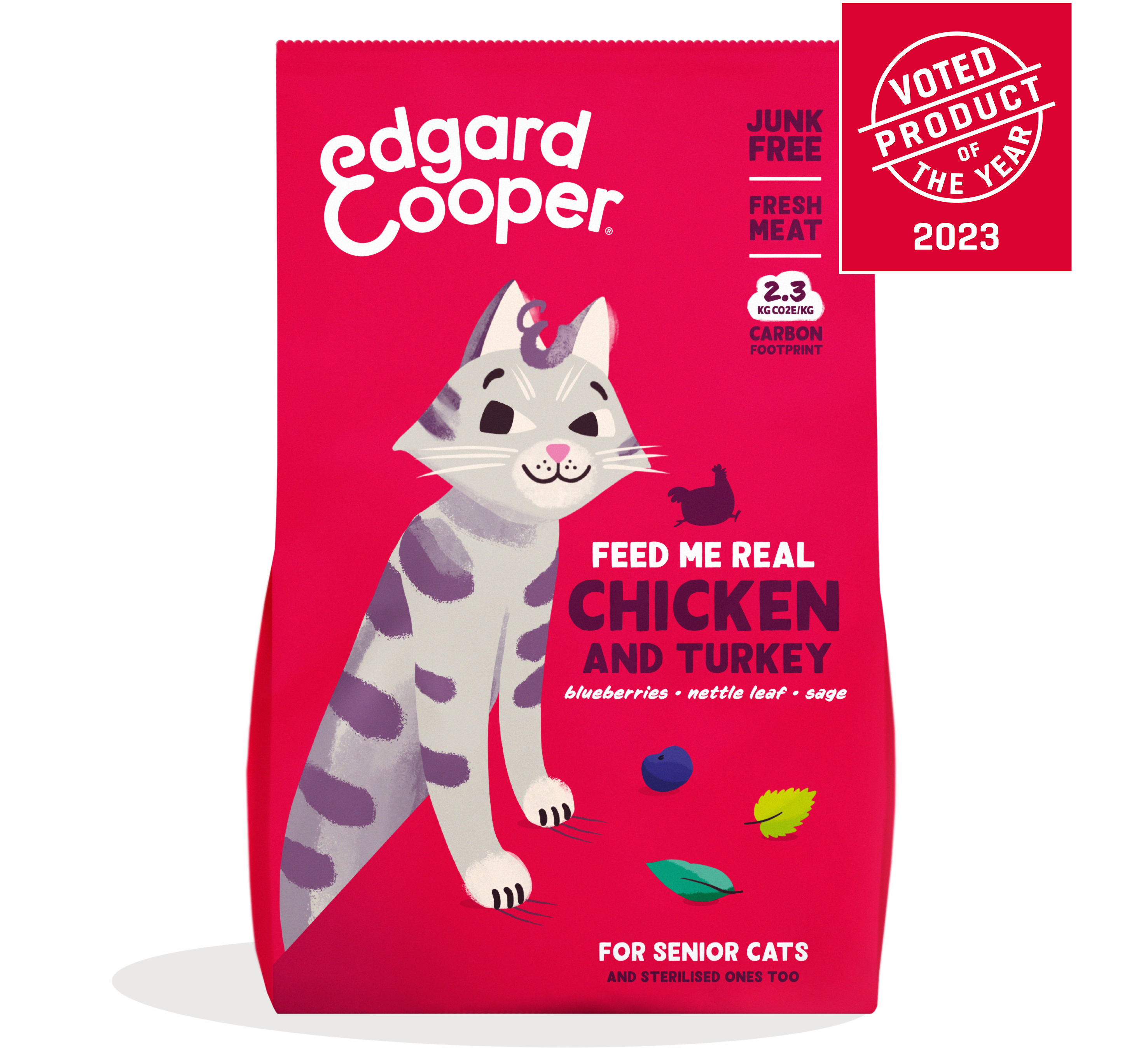Chicken and Turkey Grain-Free Kibble for Senior Cats | Edgard & Cooper