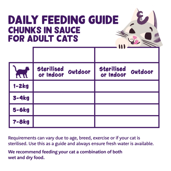 Feeding guidelines - Cat - Adult - Chunks - Chicken - EN