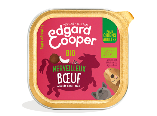 Pack - Dog Adult Paté Cup Organic Beef FR