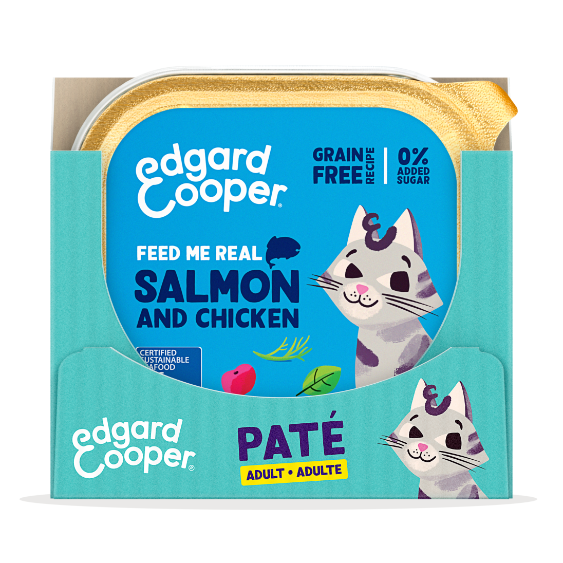 Pack - Cat Adult Pate Salmon Chicken SRP EN