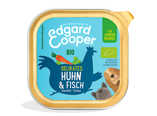 Pack - Dog Junior Paté Cup Organic Chicken Fish DE