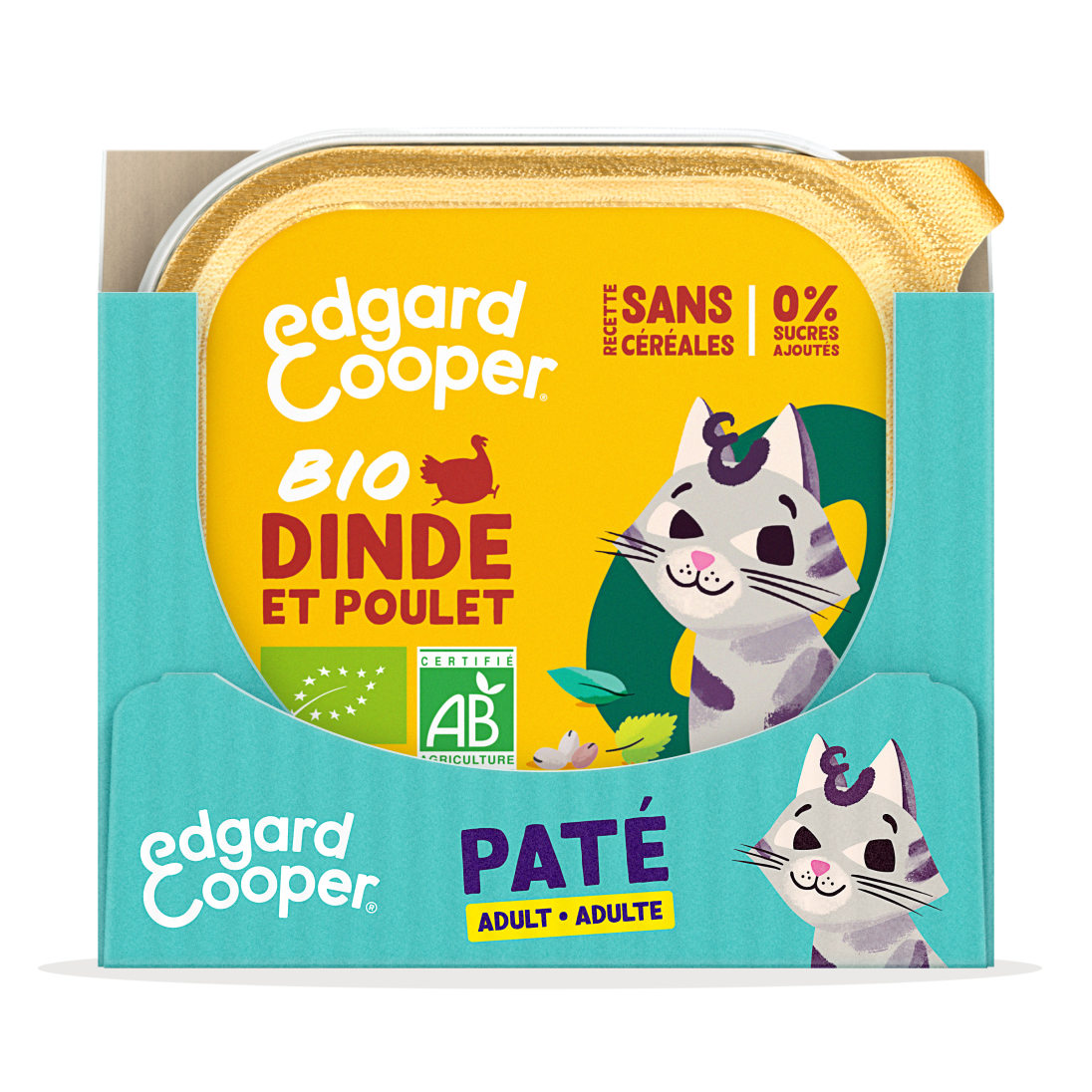 Pack - Cat Adult Pate Organic Turkey Chicken SRP FR