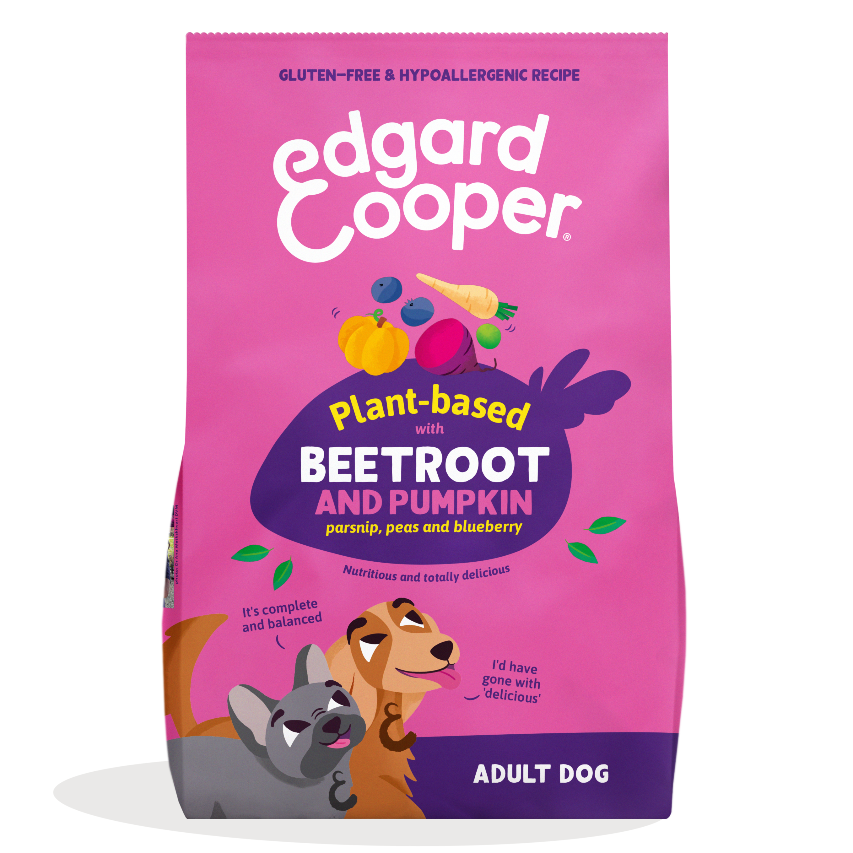 Adult 100% Plant-Based Dry Dog Food - Beetroot & Pumpkin | Edgard & Cooper