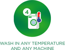 Wash in any temperature, in any washing machine