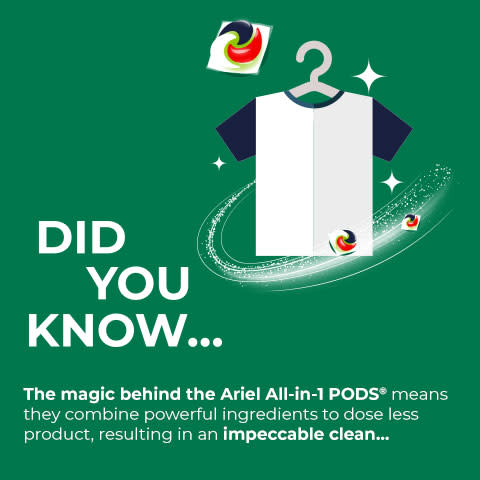 How Ariel laundry detergent delivers brilliant cleaning results at smaller doses