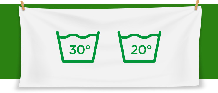 30 & 20 Degree Cold Washing Symbols