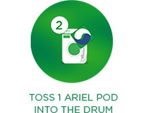 Toss 1 Ariel POD into the drum