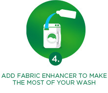 Add fabric enhancer to make the most of your wash