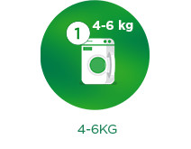 Put approximately 4-6 kg clothes in the washing machine