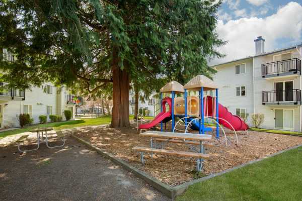Photo of outdoor play area at Casa Blanca apartments.