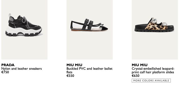 Prada & Miu Miu shoes