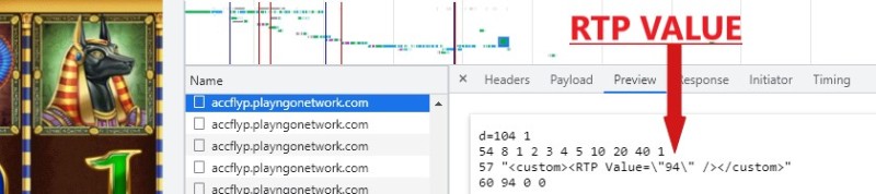 Image showing RTP value for Book of Dead Slot game by Play'n Go provider