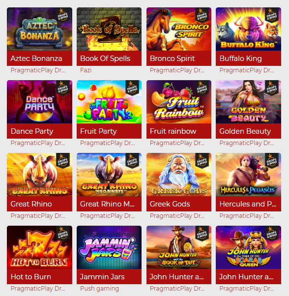 Huge range of online casino games