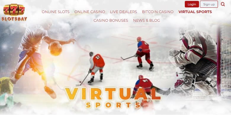 Virtual Sports section at online casino