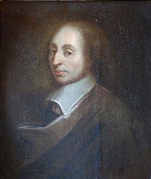Portrait of Blaise Pascal, inventor of the roulette wheel