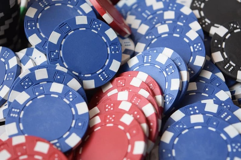 A pile of casino chips, which will run out as quickly as your luck