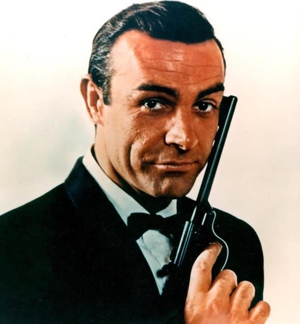 Sean Connery as James Bond, the spy who was lucky in love and at the roulette table