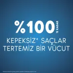 tertemiz vücut ve %100 kepeksiz saçlar yazısı