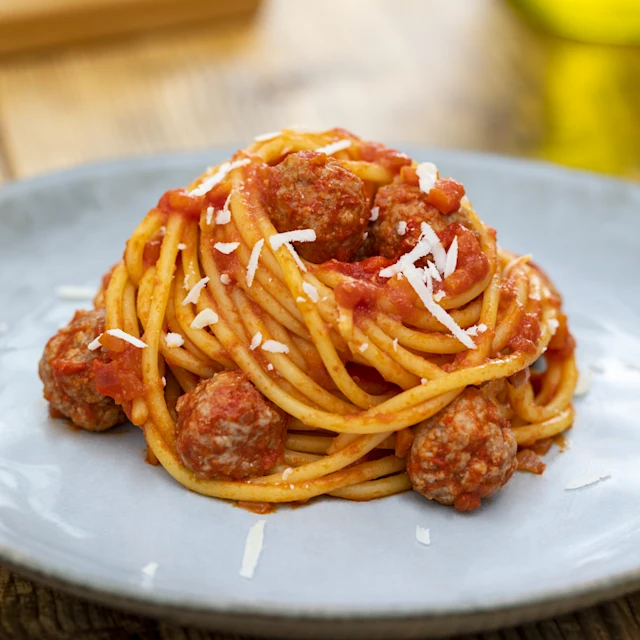 ミートボールとトマトソースのスパゲッティ
