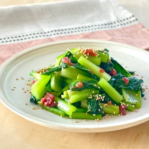 小松菜の梅かつお和え