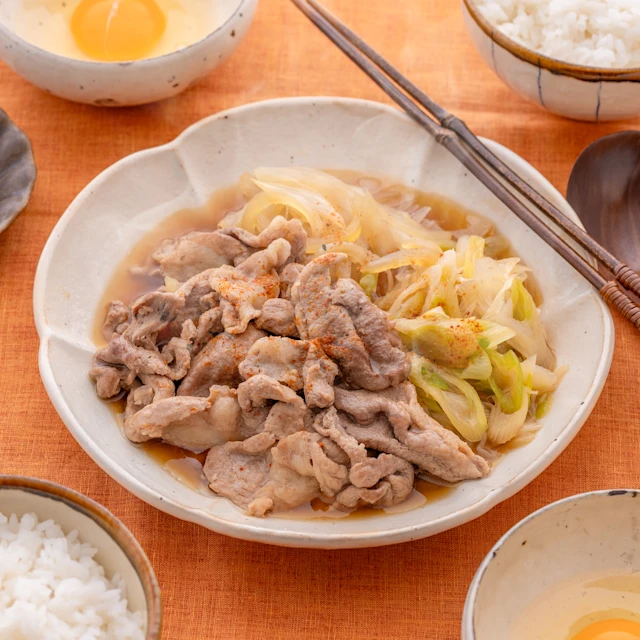 豚肉と玉ねぎのすき煮