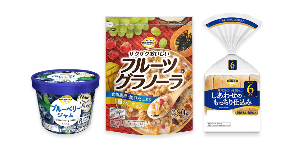 パン・シリアル・ジャム・はちみつ