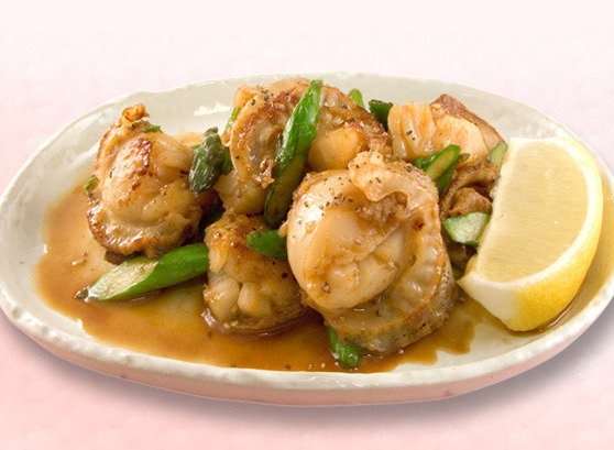 ホタテとアスパラ炒め