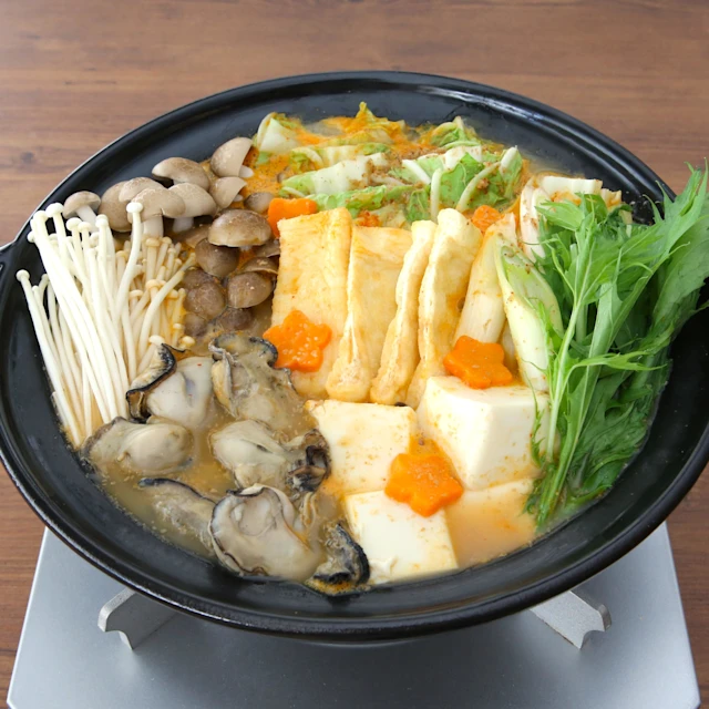 かきときのこのごま豆乳<赤>鍋