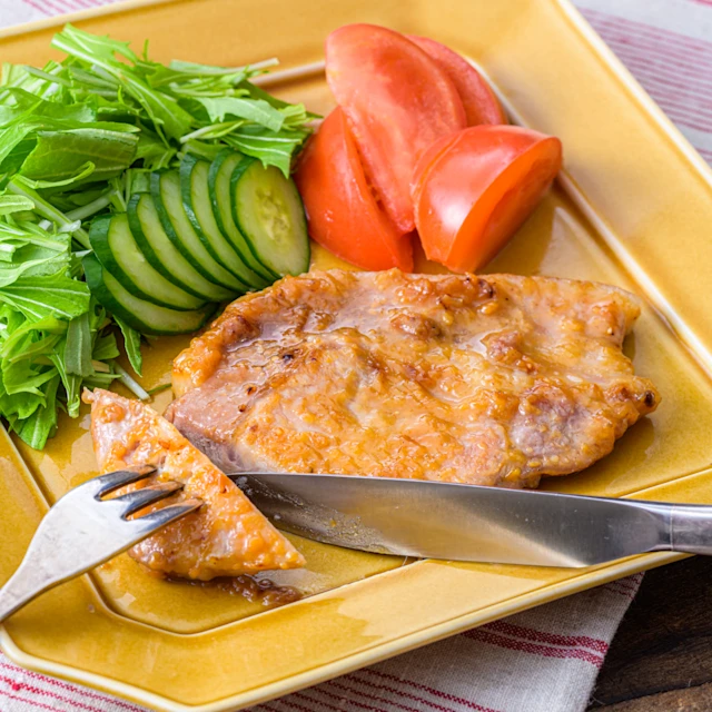 やわらかみそ漬け豚のソテー