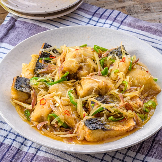 塩さばとみょうがの南蛮漬け