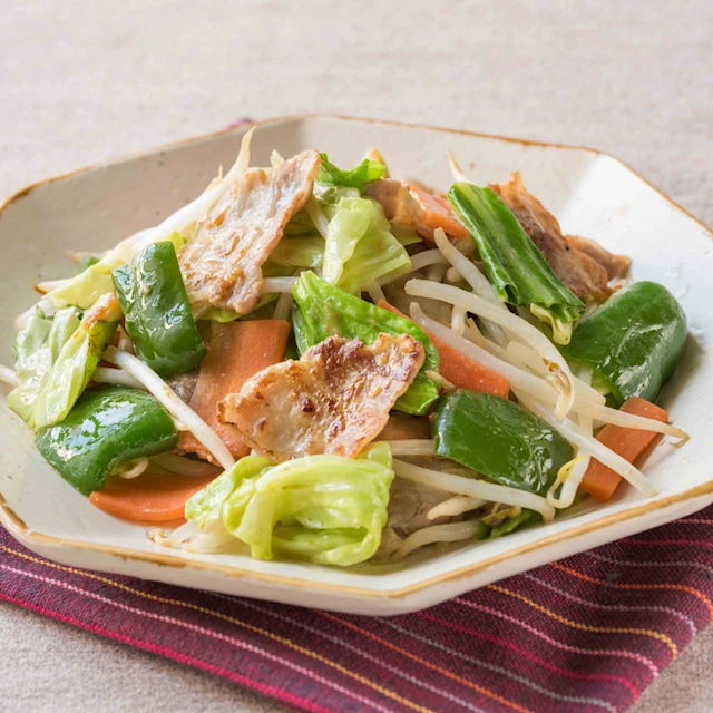 顆粒みそで簡単!肉野菜炒め