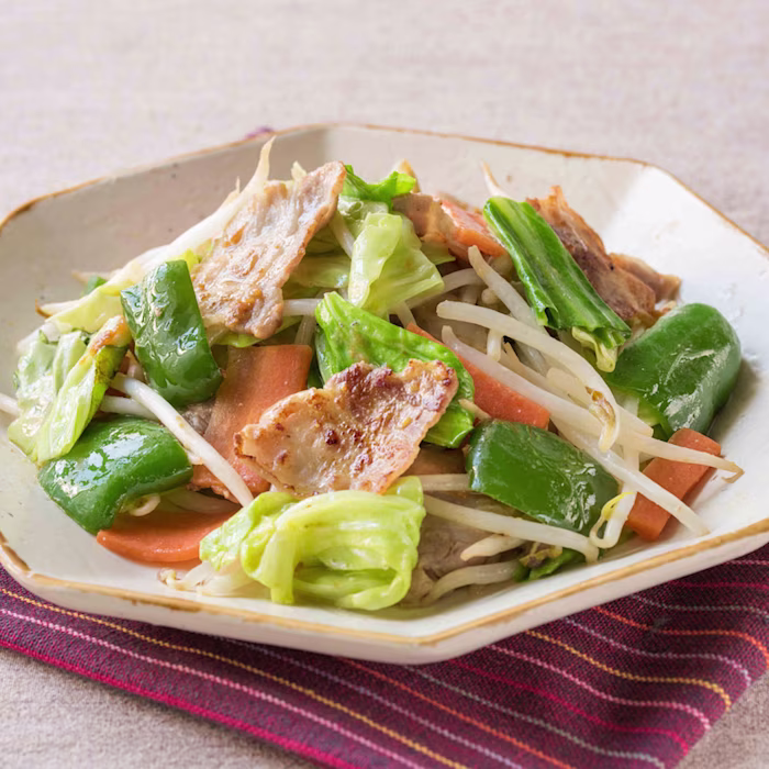 顆粒みそで簡単!肉野菜炒め