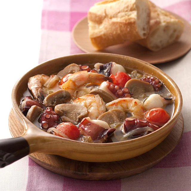 たことえびのアヒージョ