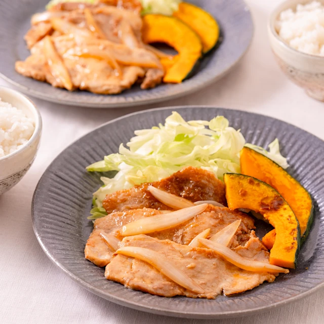 豚肉とかぼちゃの甘辛ソースソテー